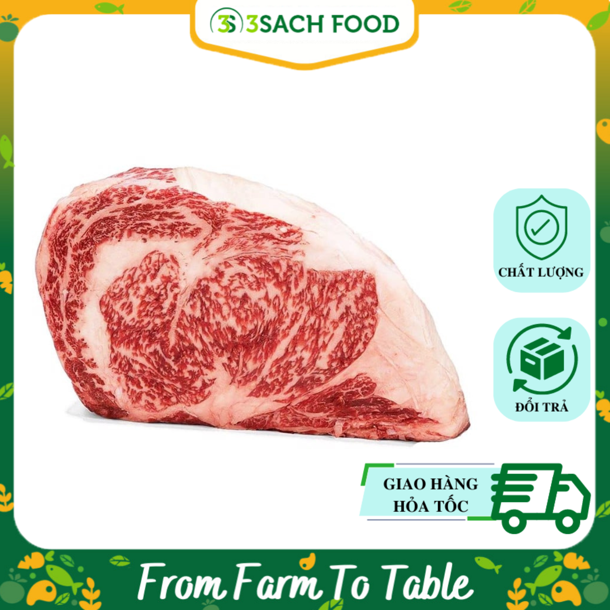 Đầu thăn ngoại bò Wagyu Nhật Bản A4  - 350gr