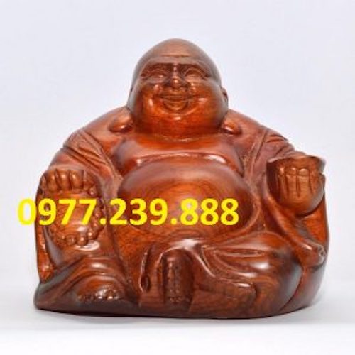 Di lặc gỗ hương ta 15cm