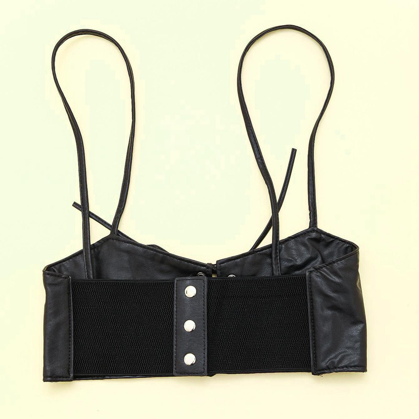 Women Belt Fashion PU Leather Elastic Waist Belt Steampunk Underbust Corset Wide Cincher