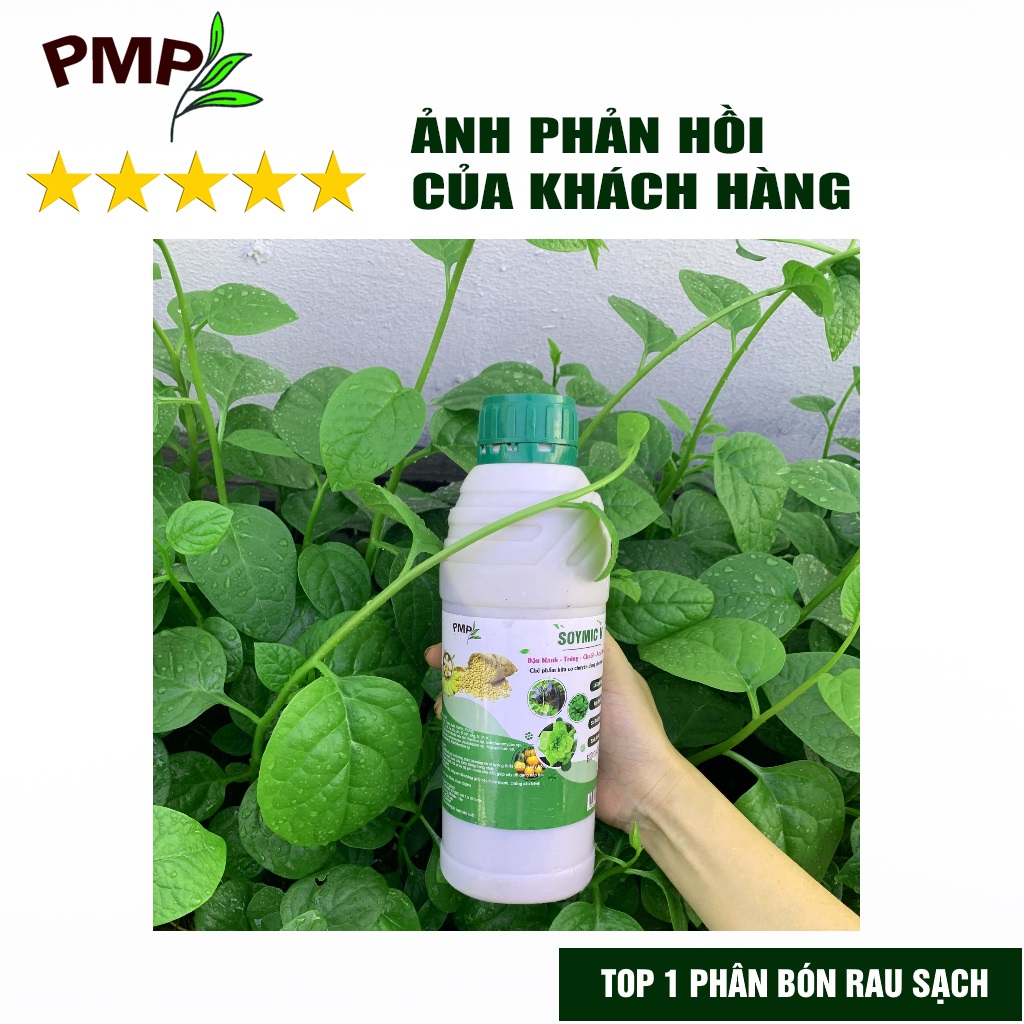 Combo 2 Chai Phân SOYMIC V PMP Siêu Phân Bón Ủ Vi Sinh Từ Đậu Nành, Trứng, Chuối, Humic, Vi Lượng Cho Rau Sạch