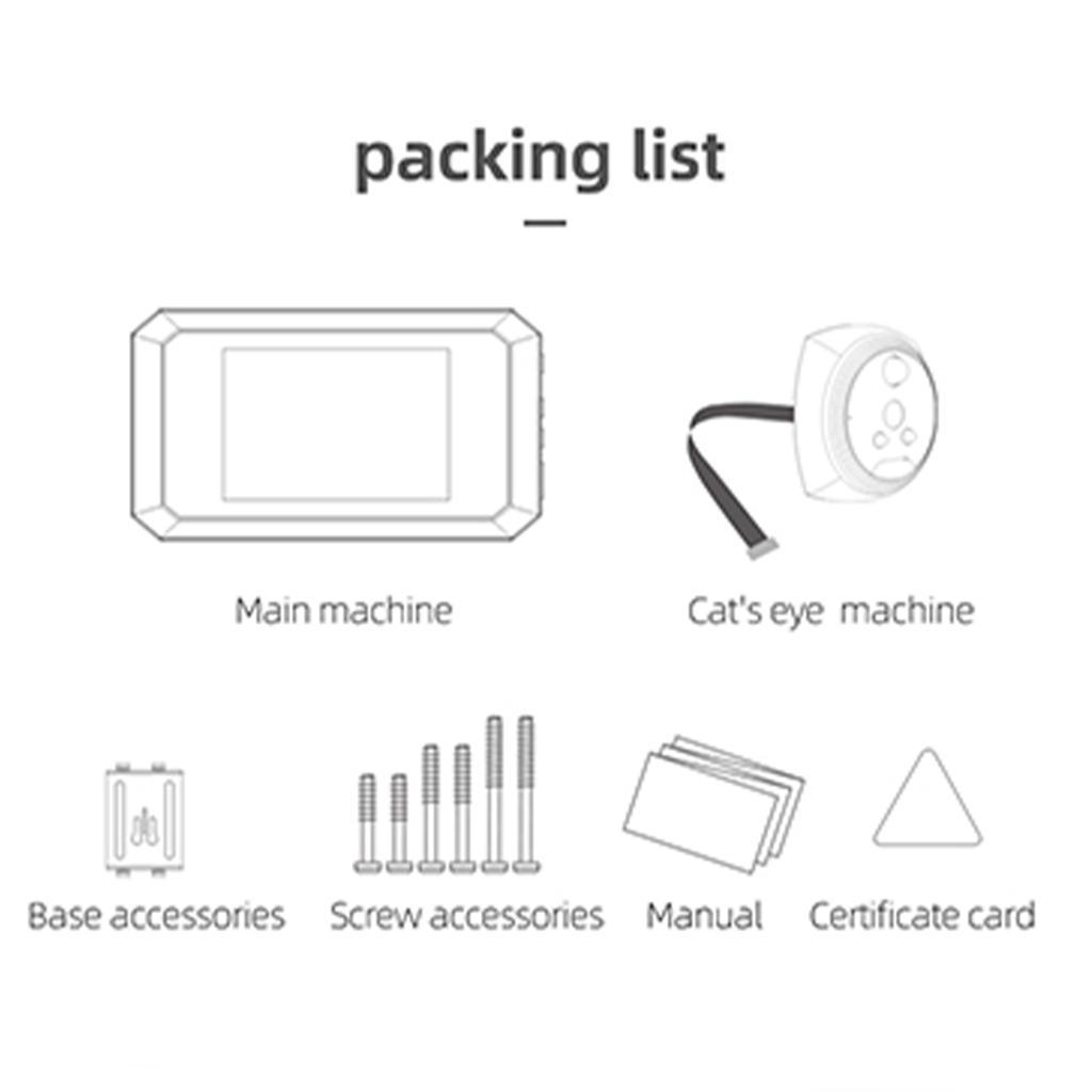 Door Peephole Viewer with Chime 3.5in for Office