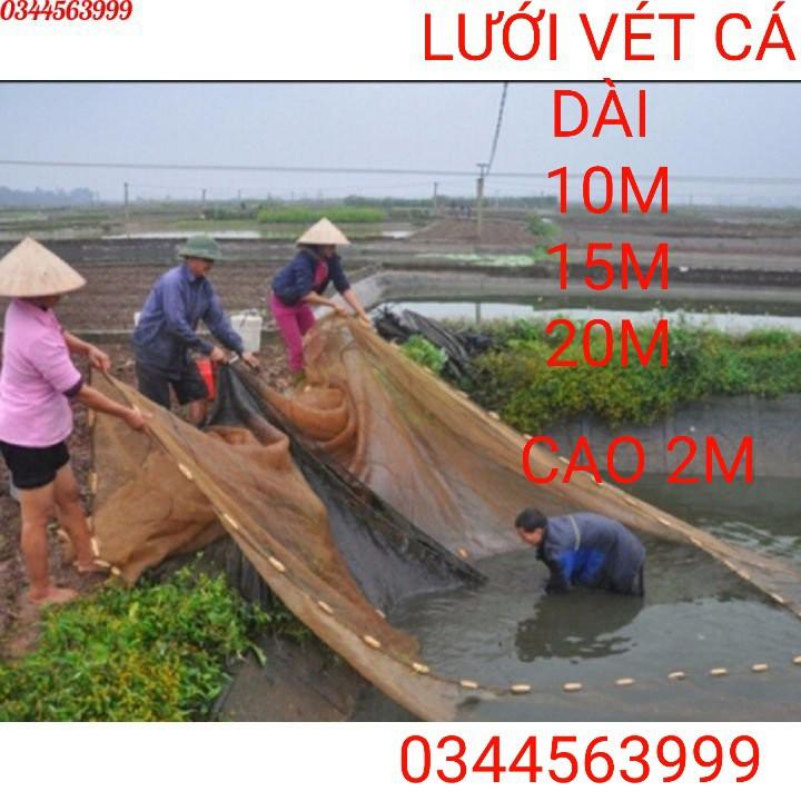 Lưới Vét Cá dài 10m,15m,20m cao 2m