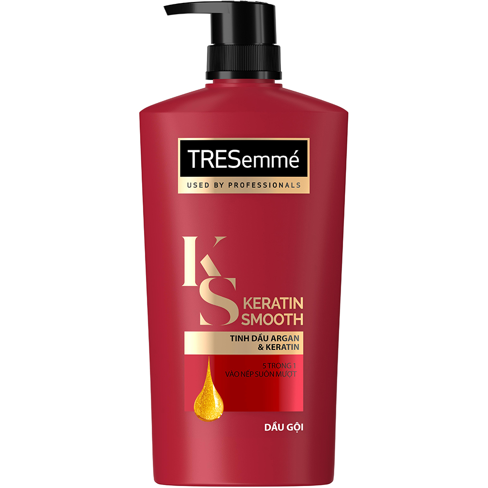 Dầu gội TRESEMME Keratin Smooth Cho tóc khô xơ rối Công thức Hydrolyzed Keratin Dưỡng Tóc Vào Nếp Suôn Mượt 850g