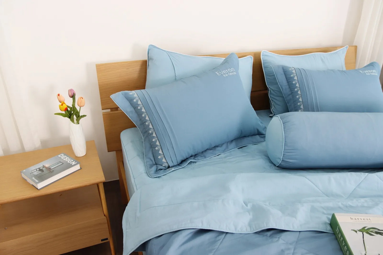 Bộ Drap Ice Tencel Everon ENTS403 + tặng 1 bình giữ nhiệt Everon