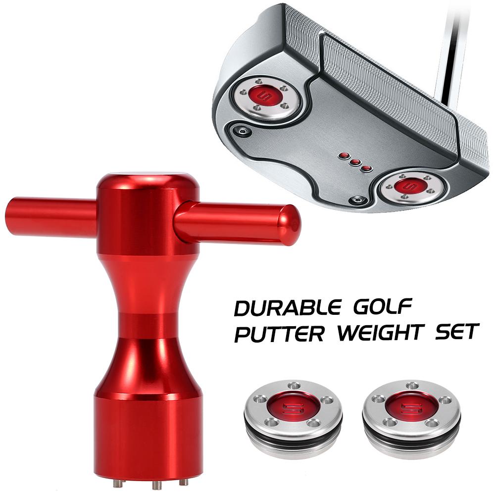 2 chiếc cân gậy đánh golf bằng Vật liệu thép không gỉ với cờ lê 5 chốt bằng Vật liệu hợp kim nhôm.Phụ kiện chơi gôn