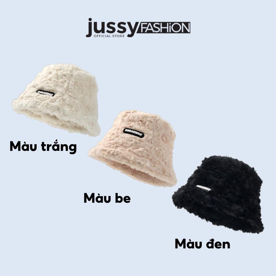 Mũ Bucket Len Lông Mịn Doreamon Jussy Fashion Nón Tai Bèo Len Cừu Hot Trend Chất Lông Mịn Dày 2 Lớp Phong Cách Hàn Quốc