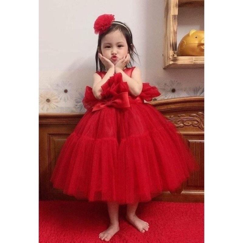 Váy Công Chúa Hoa Xoè Nhiều Lớp Tinh Tế