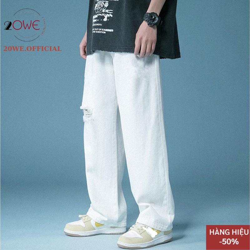 Quần Jeans Baggy Dáng Rách Gối 2020