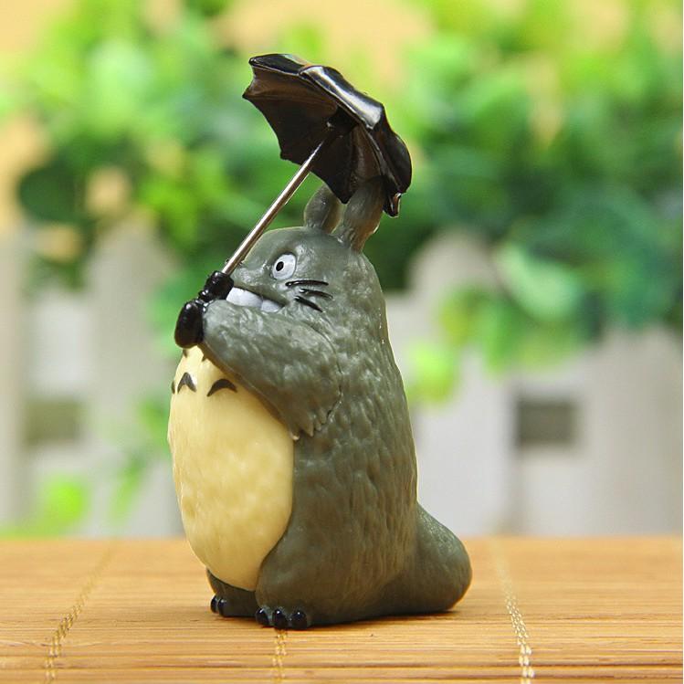 KHO-HN * Mô hình Totoro cầm ô cho các bạn làm móc khóa, đồ DIY, trang trí tiểu cảnh