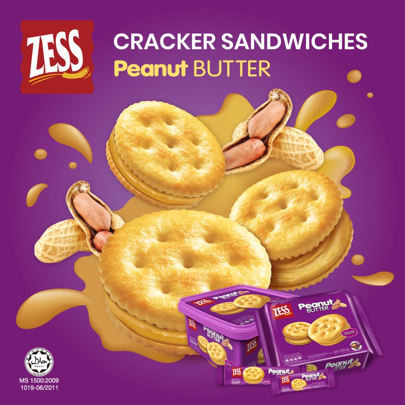 Bánh quy kem giòn kẹp kem ZESS hương phomai 229,5g An Gia Sweets & Snacks