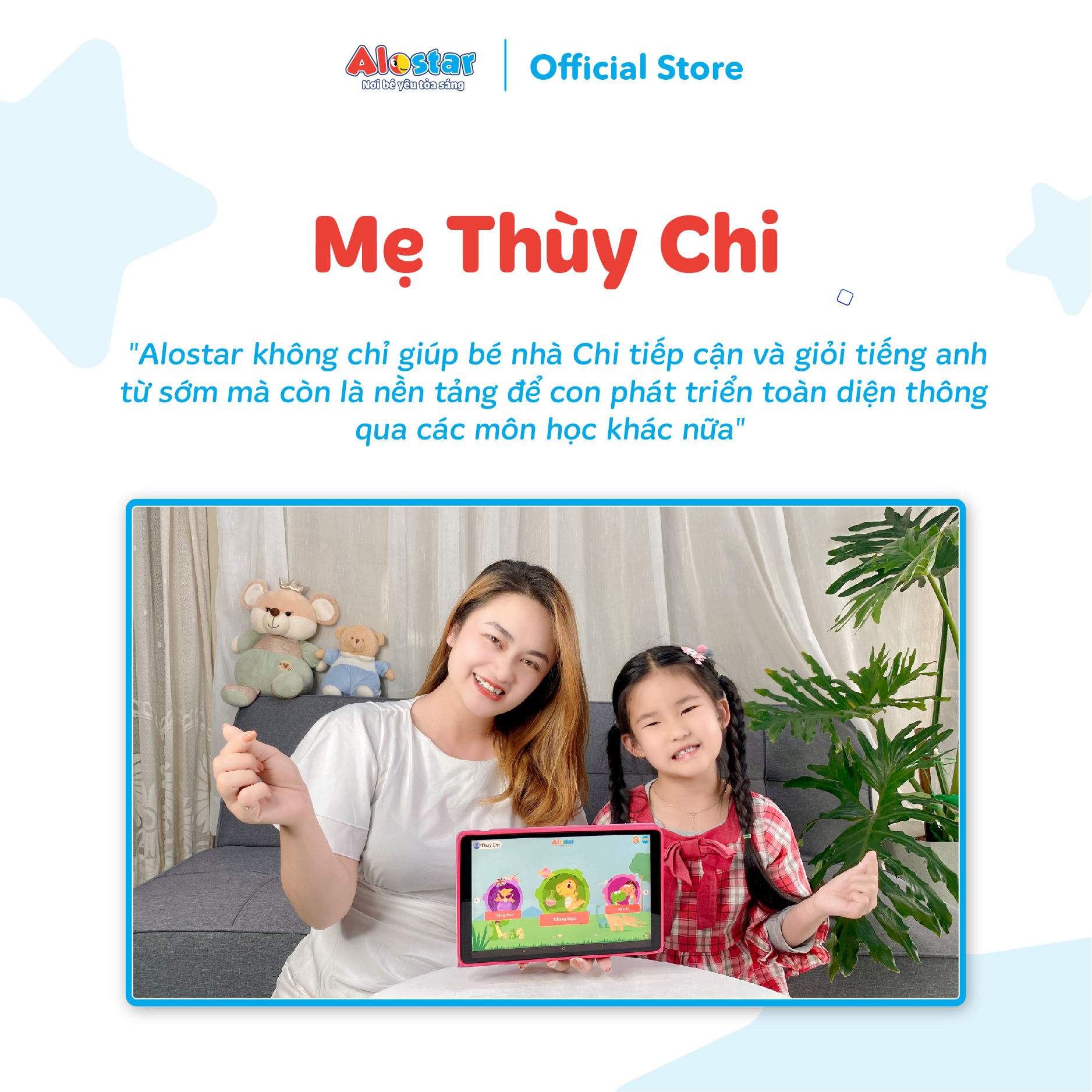 [Gói 9 năm] ALOSTAR và ALOWINGS Tiếng Anh - Học tiếng Anh online trên app Dành cho Mầm non và THCS