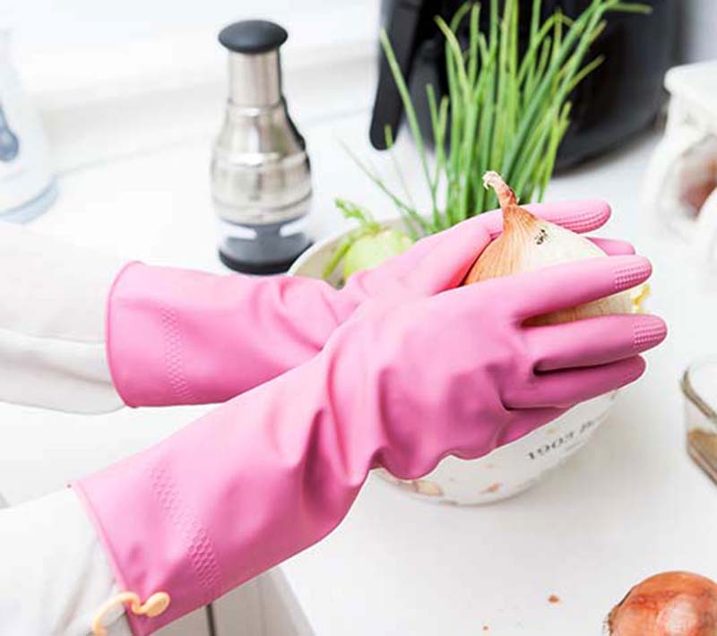 Găng tay cao su thiên nhiên có móc treo cao cấp Hàn Quốc