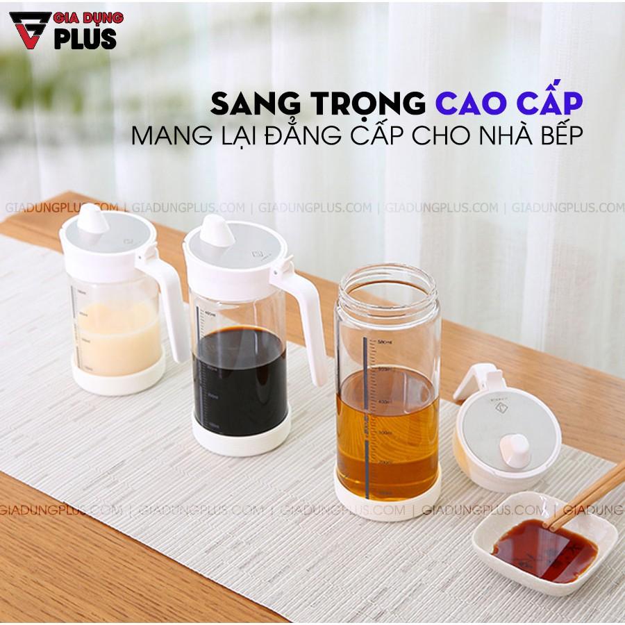 Bình đựng dầu ăn thuỷ tinh borosilicate, nắp inox 304 có tay cầm JIANXIA (380ml, 480ml &amp; 580ml)