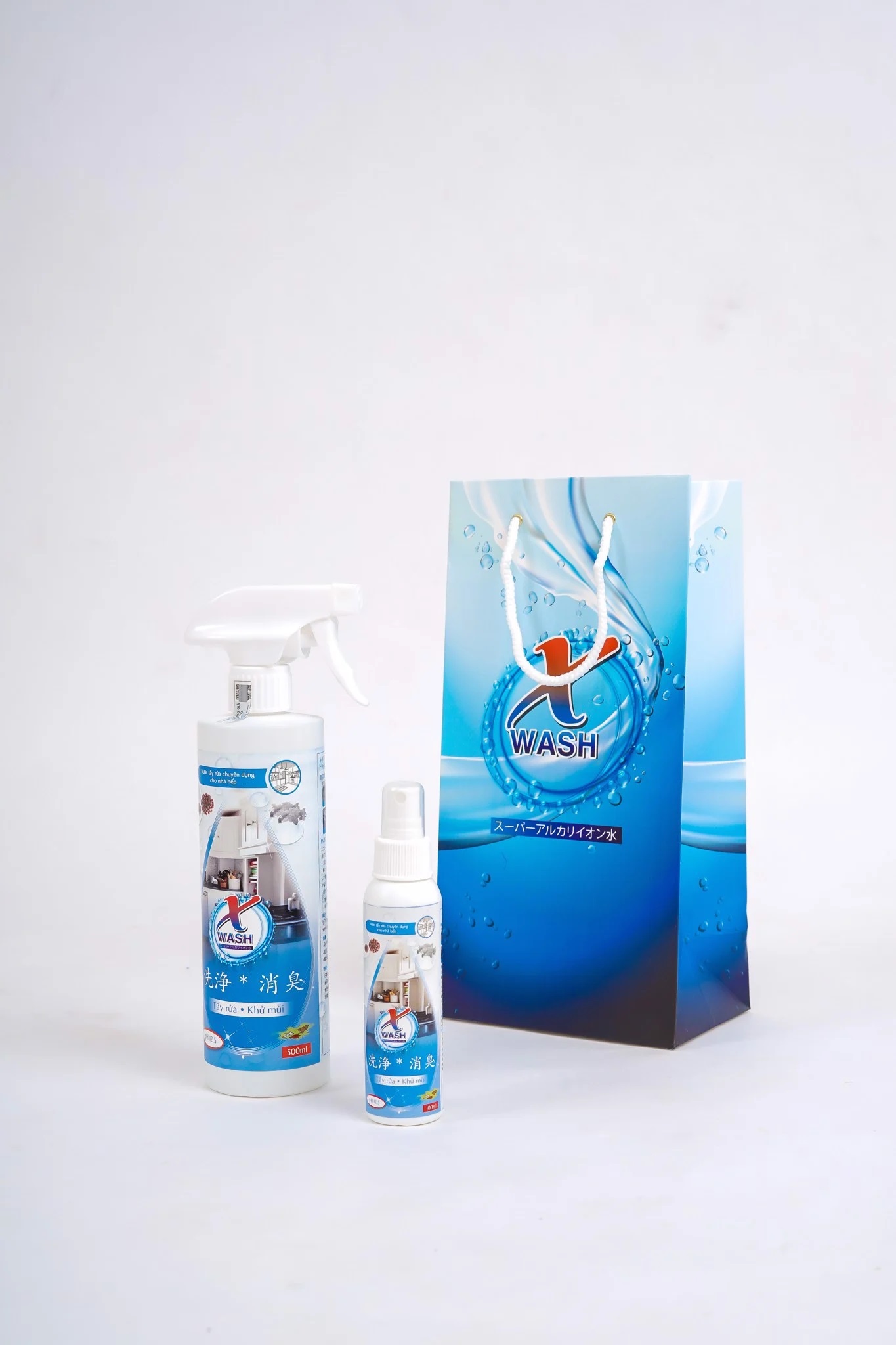 Xwash For Kitchen chai nhỏ 100ml  - Vệ Sinh Không Hóa Chất - Đánh Bay Dầu Mỡ - Không Hại Da Tay, Tặng Kèm Khăn Lau Bếp