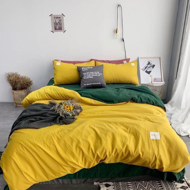 Bộ cotton đũi cao cấp Tici Vàng Phối
