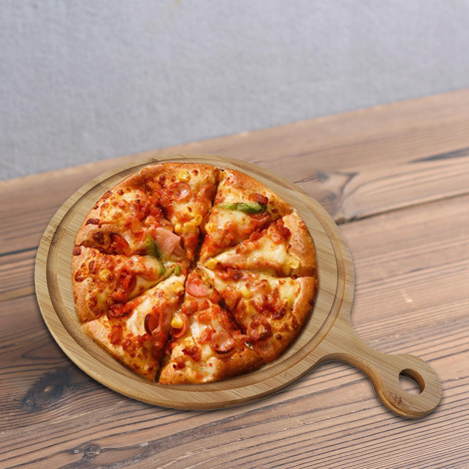 Pizza Peel, Wood Serving Pan, Cheese Boards, Pizza Board Pizza Paddle Cutting Board with Handle for Pizza, Bread, Cutting Fruit, and Serving