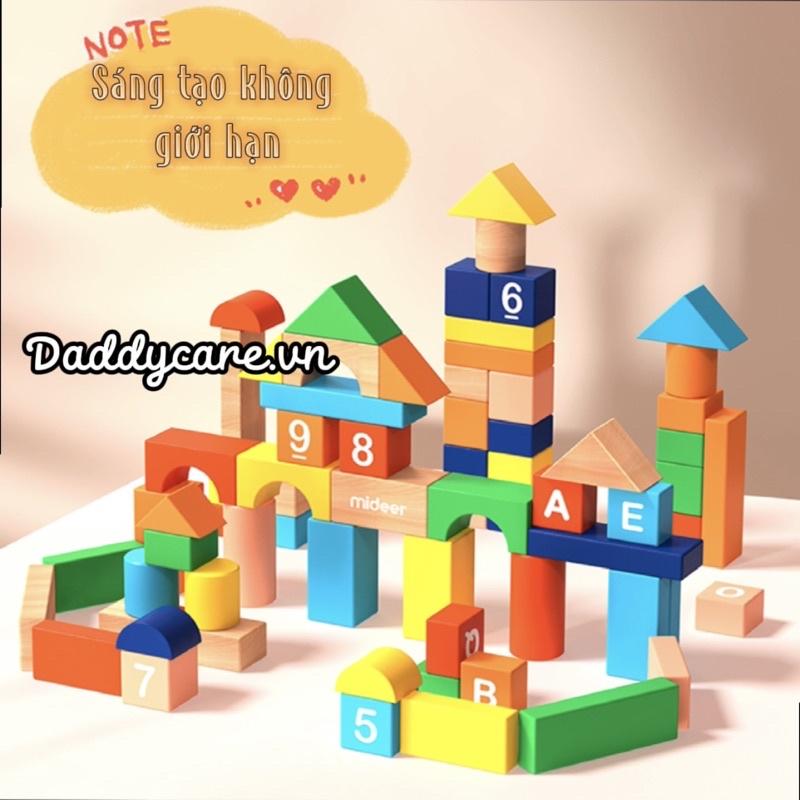 Đồ chơi gỗ thông minh Mideer Creative Building Blocks , Đồ chơi trí tuệ dành cho bé từ 1,2,3,4,5,6,7 tuổi