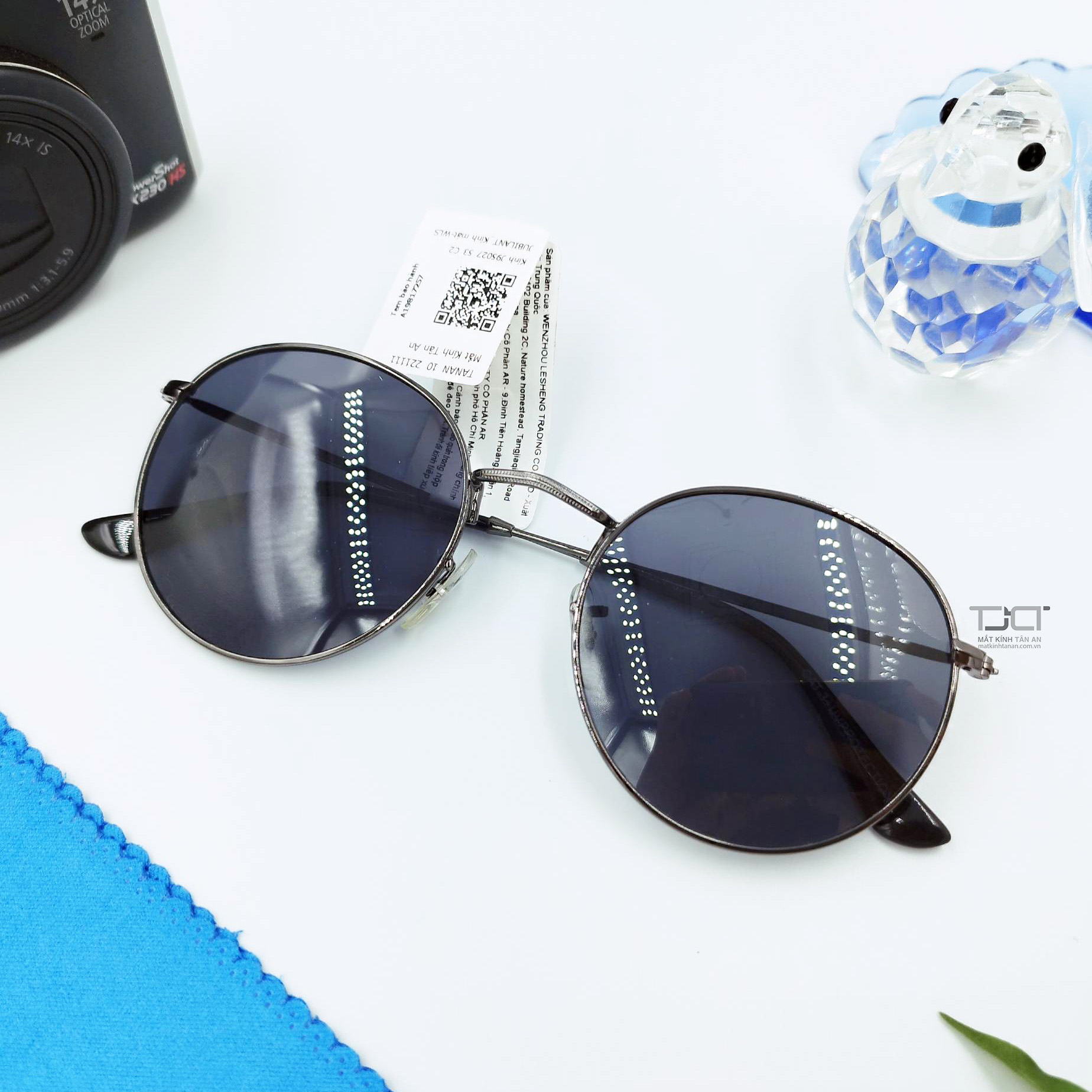KÍNH MÁT UNISEX, PHOM TRÒN THỜI TRANG, CHÍNH HÃNG JUBILANT J95027