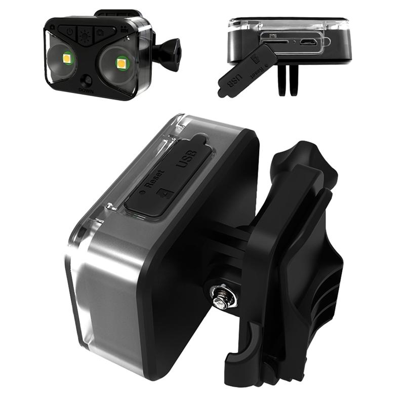 Máy ảnh quay lại xe đạp Máy ảnh máy quay phim hoạt động thể thao không thấm nước Máy ảnh Đèn LED Đèn LED HD720P cho máy ảnh mũ bảo hiểm xe máy