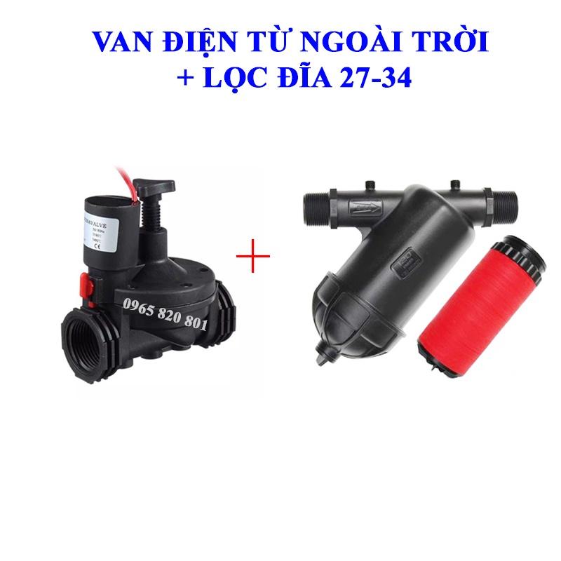 Bộ Van Điện Từ Ngoài Trời + lọc đĩa, từ 27 đến 60.