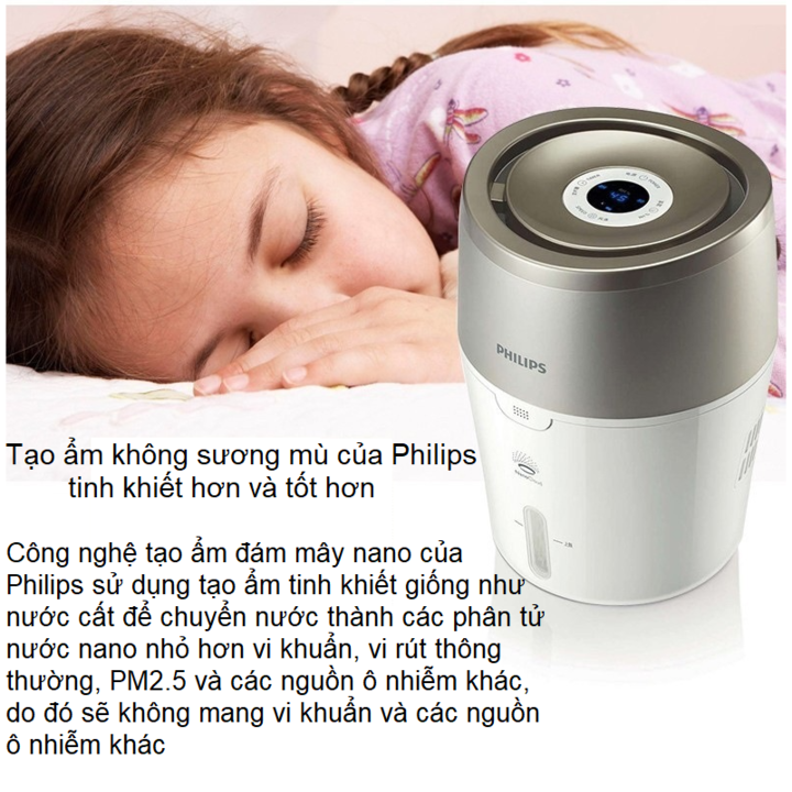 Máy tạo ẩm, tạo hơi nước cao cấp Philips HU4803/00 - Hàng chính hãng