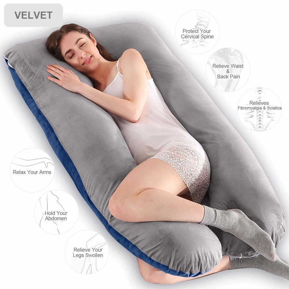 50 100% Cotton Toàn Thân Gối Dành Cho Phụ Nữ Mang Thai Hình Chữ U Mang Thai Gối Ngủ Hỗ Trợ Gối Tai Cho Bên Đèn Ngủ