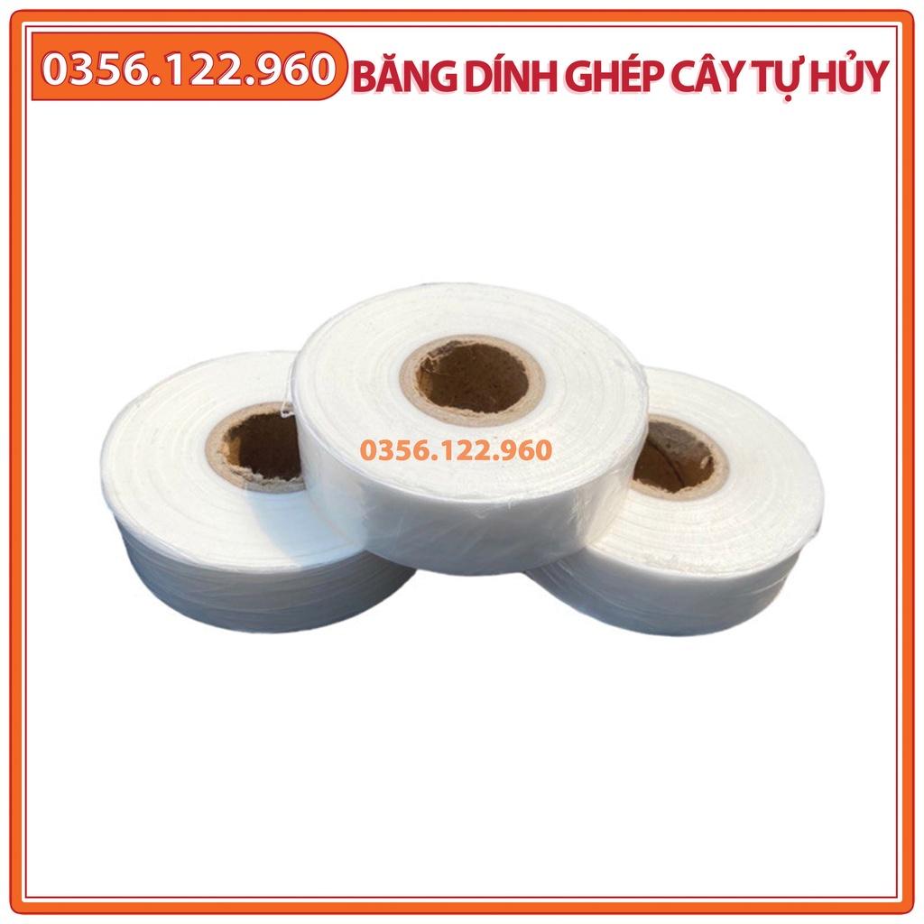 Băng dính ghép cây tự hủy - khổ 8 cm -Chuyên dùng trong ghép cành, tỉa cành, tạo dáng