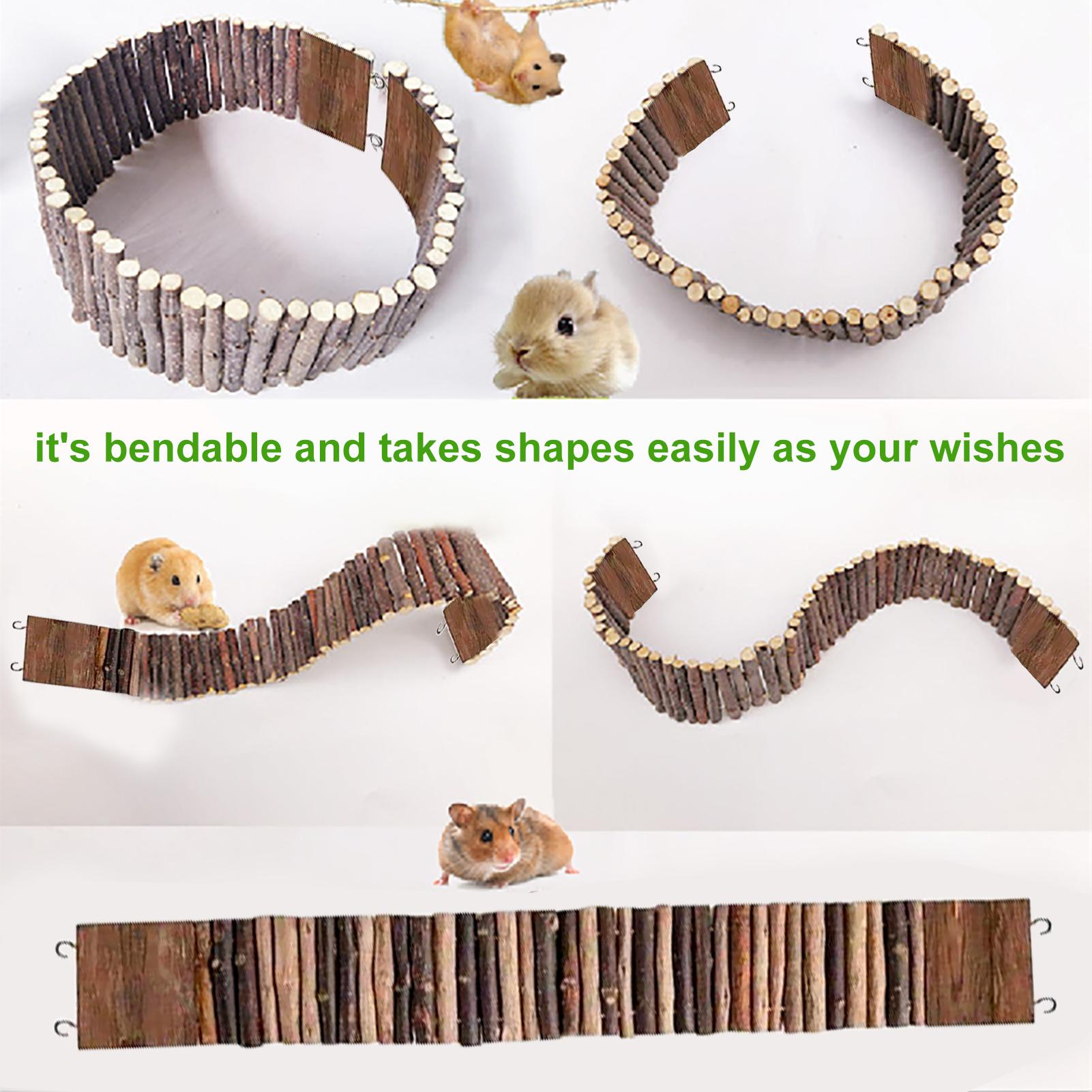 Cầu gỗ Đồ chơi Hamster, Xích đu cho Chim Vẹt có móc treo