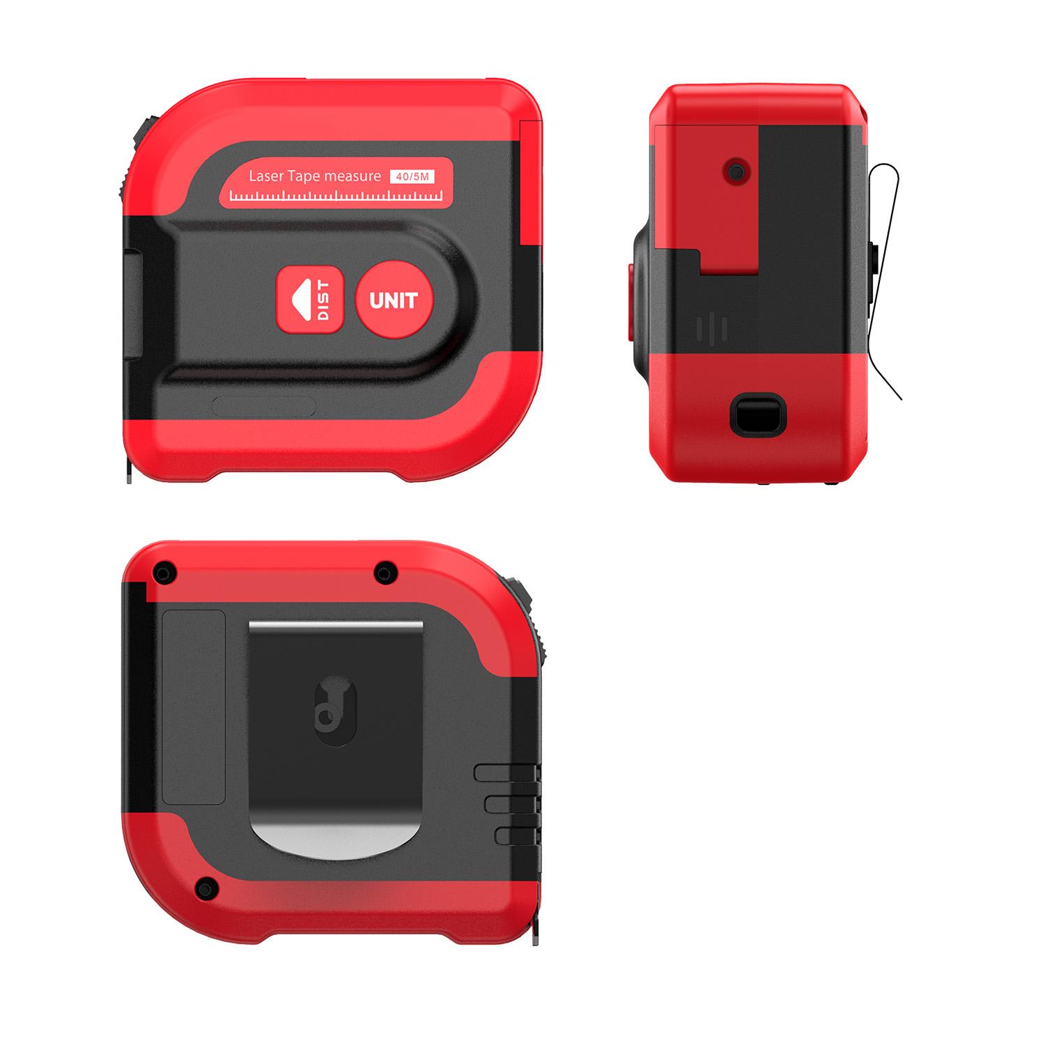 2-in-1 Digital Measuring Tape 131ft Laser Distance Meter Auto Lock 16ft Tape Measure Distance Area Volume for Building