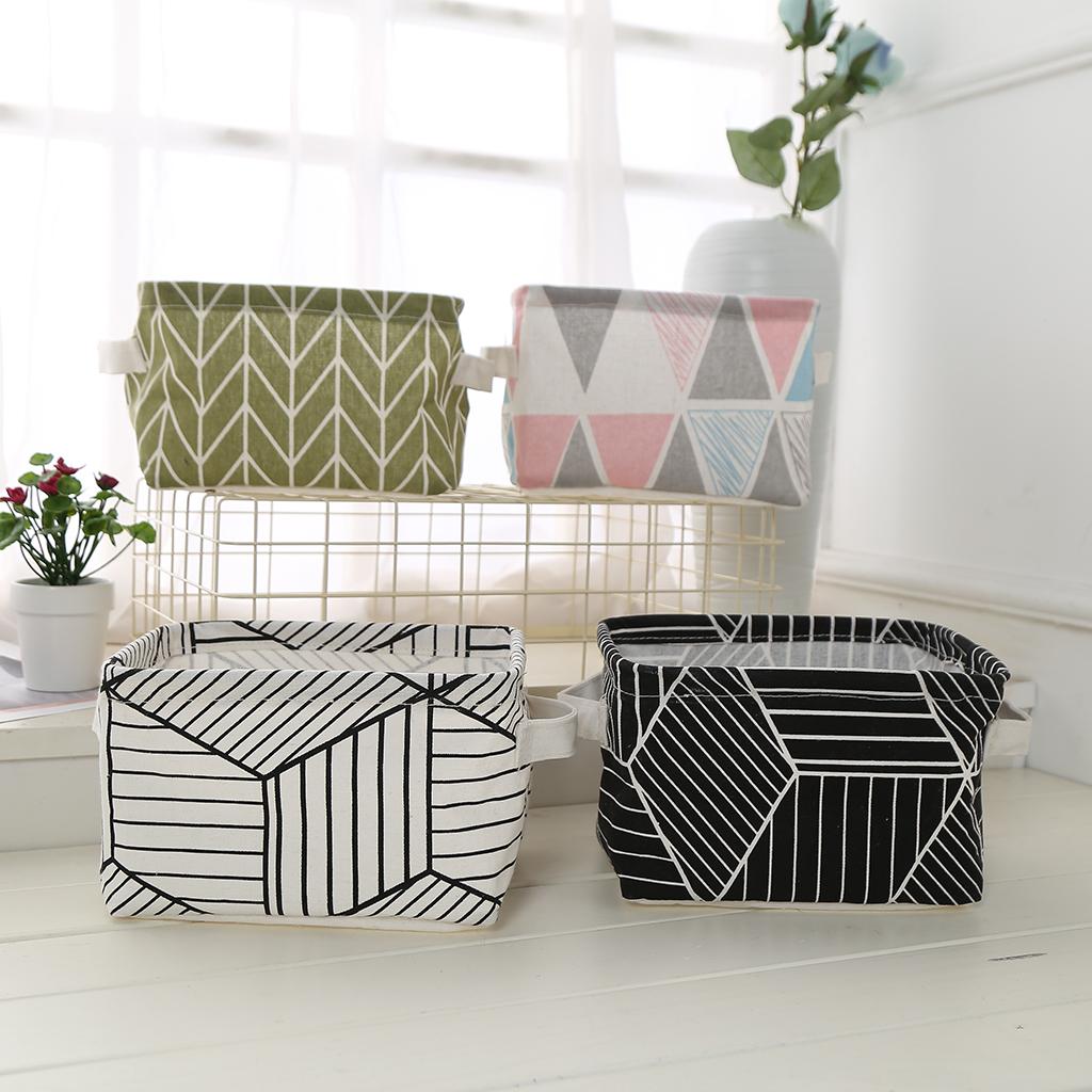 PE Lined Storage Basket Clothes Organizer Bag Bathroom Laundry Hamper 1#