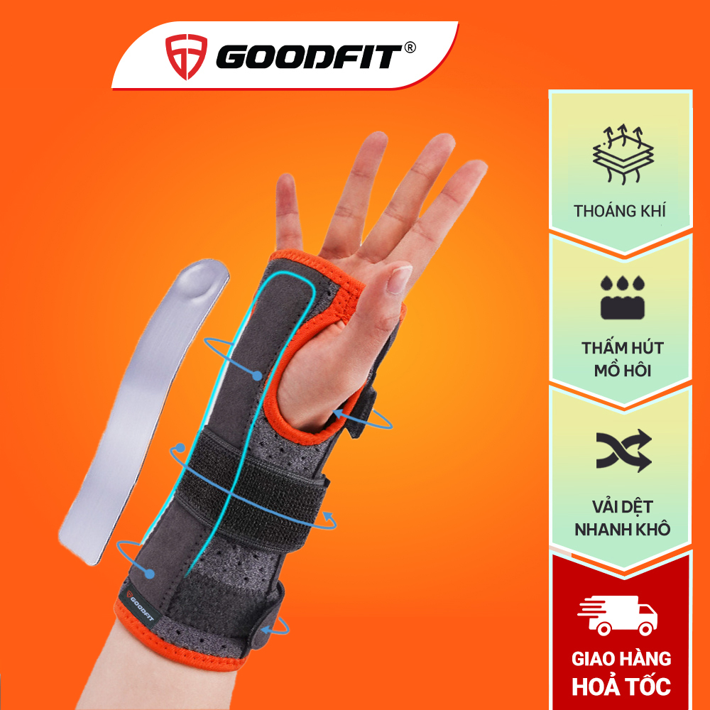 Băng quấn cổ tay có thanh nẹp cố định bảo vệ cổ tay chính hãng GoodFit GF310W
