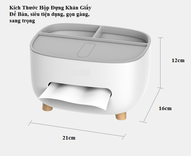 Hộp đựng khăn giấy, remote, điện thoại để bàn cao cấp, Kệ lưu trữ đồ dùng đa năng siêu tiện dụng