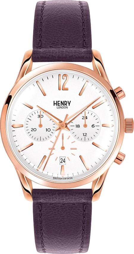 Đồng Hồ Unisex Dây Da Henry London HL39-CS-0090 Hampstead (38,5mm)