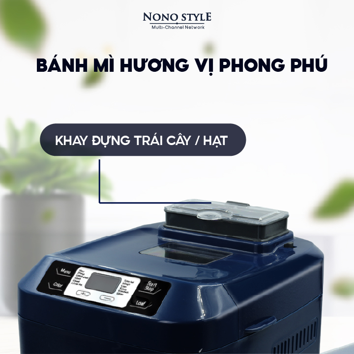 Máy Làm Bánh Mì Tự Động Gevi GEBMA333-V - Menu 12 Chế Độ Tự Động, Hẹn Giờ 13 Tiếng - Hàng Chính Hãng