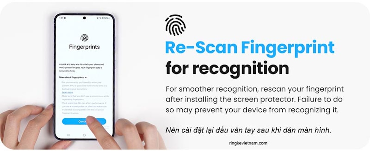 Bộ 2 Miếng Dán cường lực chống nhìn trộm kèm khung dán RINGKE Easy Slide Privacy Tempered Glass cho Samsung Galaxy S24 Ultra_ Hàng chính hãng