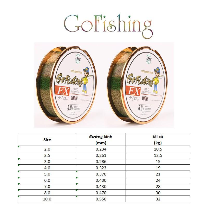 Cước câu cá tàng hình dây câu cá Nylon Gofishing tải cá tốt dùng làm dây trục câu cá DC-01