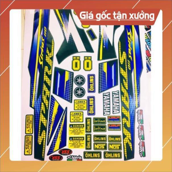 Tem sirius spark xanh đen vàng