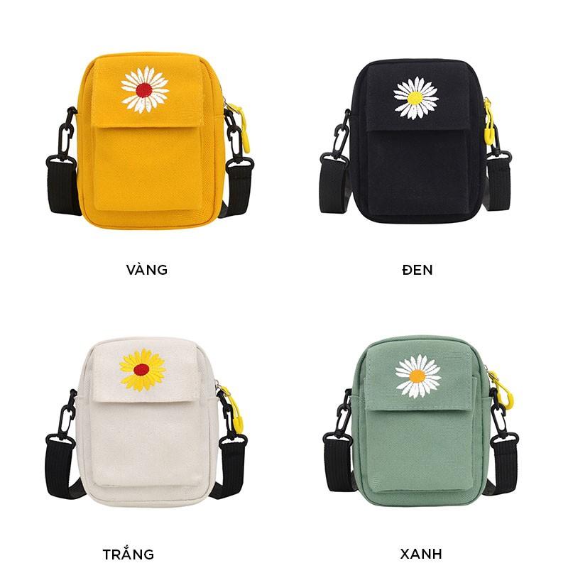 Túi tote bag đẹp vải bố trơn mềm đẹp giá rẻ họa tiết hoa cúc họa mi