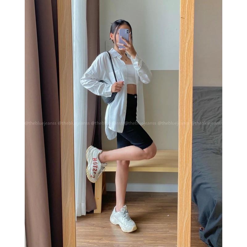 Quần Biker Jean Co Giãn