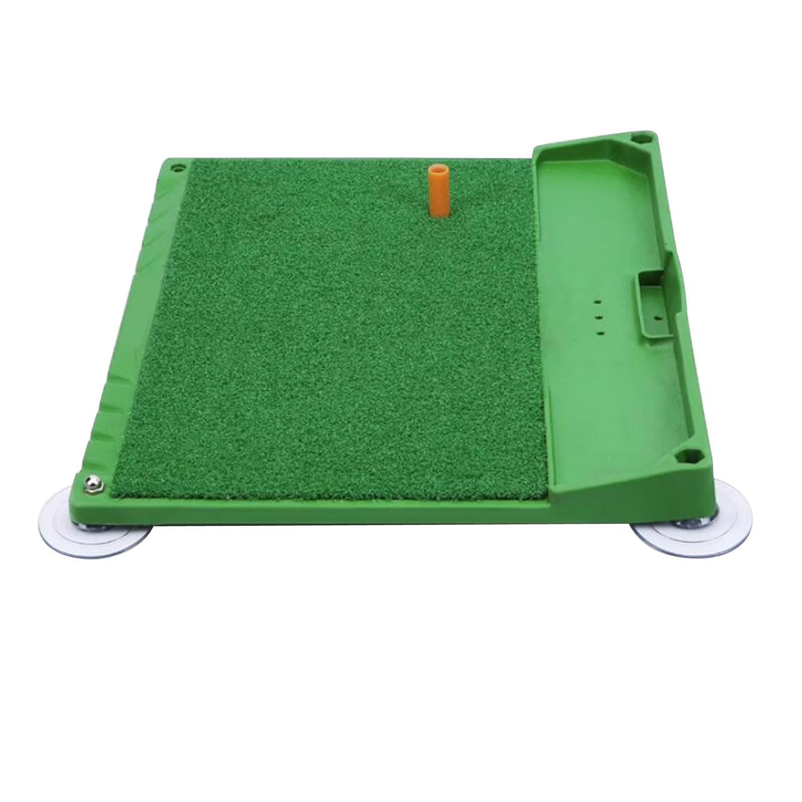 Golf Hitting Mat with Golf Ball Tray 17" x 20" Training Mat Indoor Mat