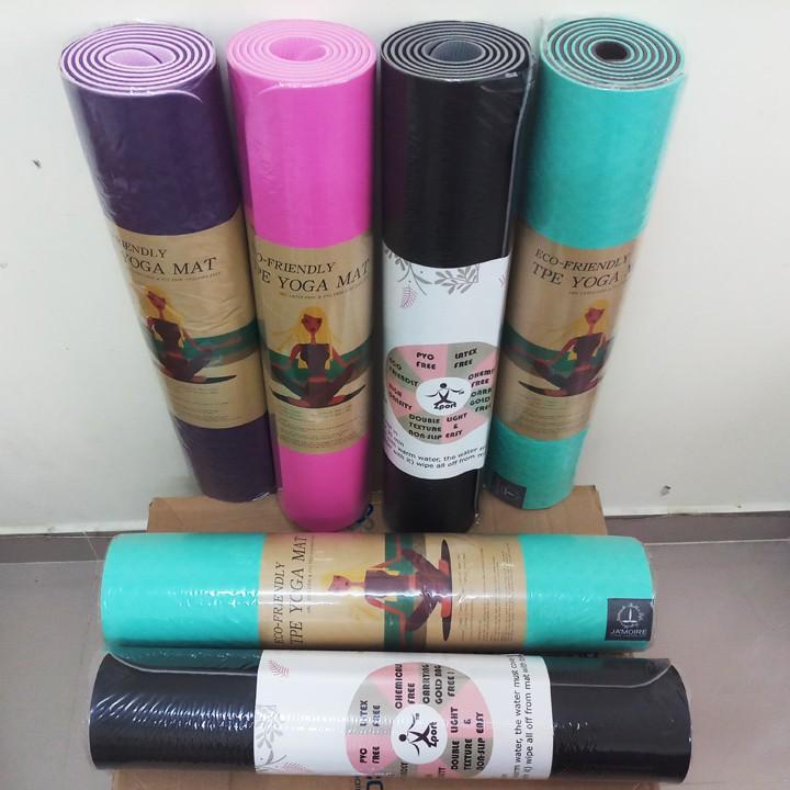 Thảm tập yoga gym chống trượt TPE 2 lớp