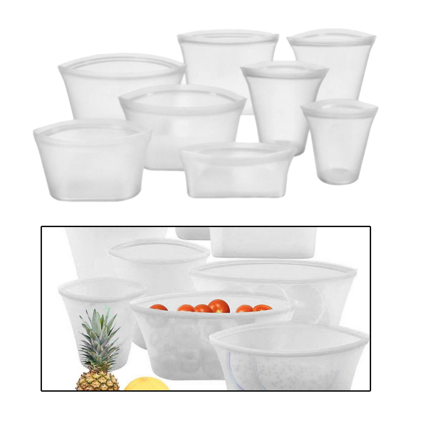 8x Reusable Food Storage Containers Food Containers, for Lunch Vegetables Cooking Fruits