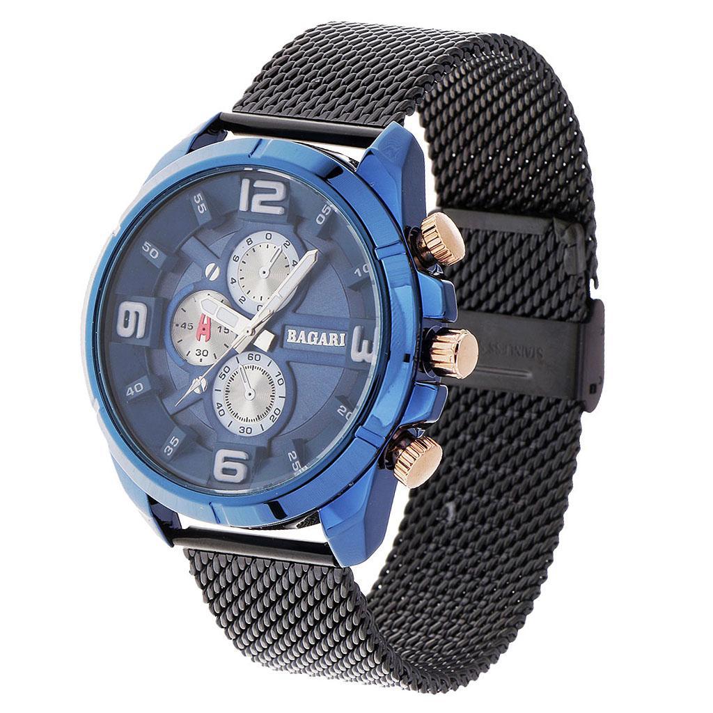 Low-key Luxury Quartz Watch Casual Business Wristwatch Stainless Stain Mesh Band Christmas Gifts for Men