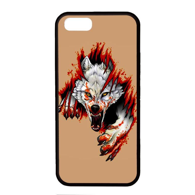 Ốp lưng dành cho điện thoại Iphone 5 Sói Cào