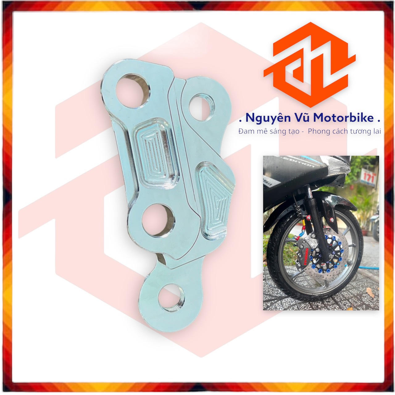 Pas bas sau trước Exciter 155/150 đĩa 260/267mm xài heo 4 Pis Adelin