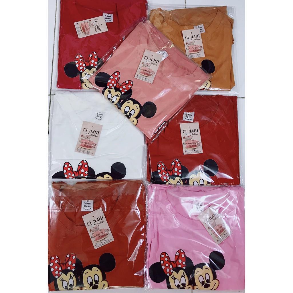 ÁO THUN COTON IN HÌNH CHUỘT MICKEY BIGSIZE 60-100KG