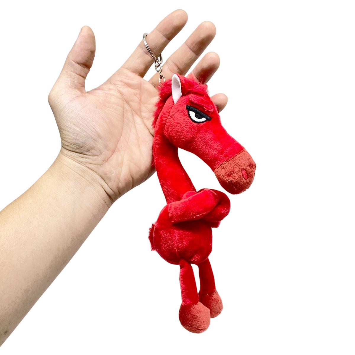 Móc Khoá Thú Bông Hình Ngựa - ZMGJ - Màu Đỏ