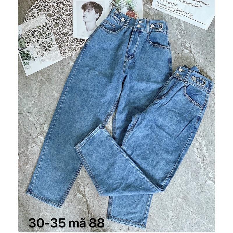 Quần baggy jean nữ MS88 ️️ quần baggy jean nữ lưng cao size đại từ 55kg đến 80kg hàng VNXK bigsize 2Kjean