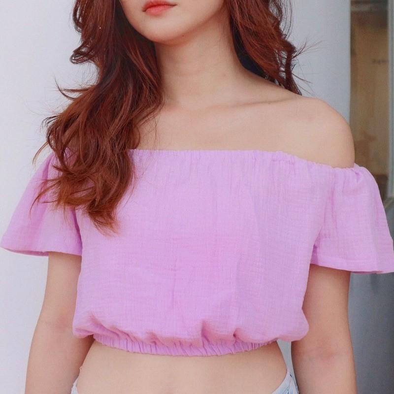 AIMEE_ÁO BẸT VAI VẢI MUSLIN