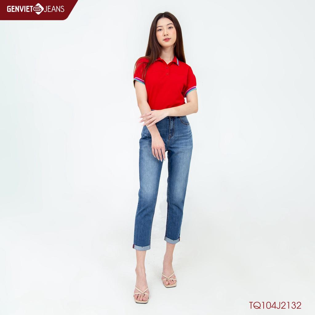 Quần Dài Jeans Nữ Col Thụng GENVIET TQ104J2132